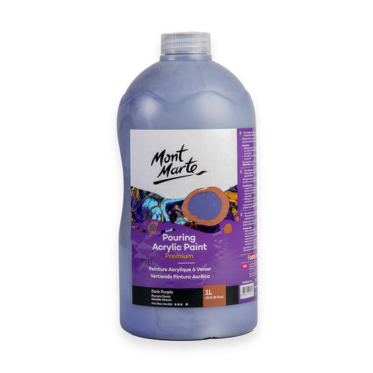 Pouring Acrylic Paint Premium 1L Bottle - Dark Purple