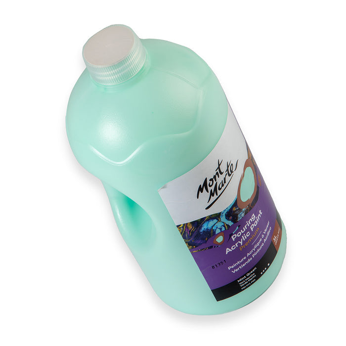 Pouring Acrylic Paint Premium 1L Bottle - Mint Green