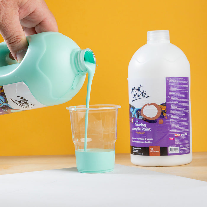 Pouring Acrylic Paint Premium 1L Bottle - Mint Green