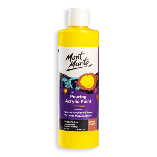 Pouring Acrylic Paint Premium 240ml - Bright Yellow