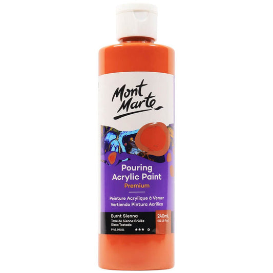 Pouring Acrylic Paint Premium 240ml - Burnt Sienna