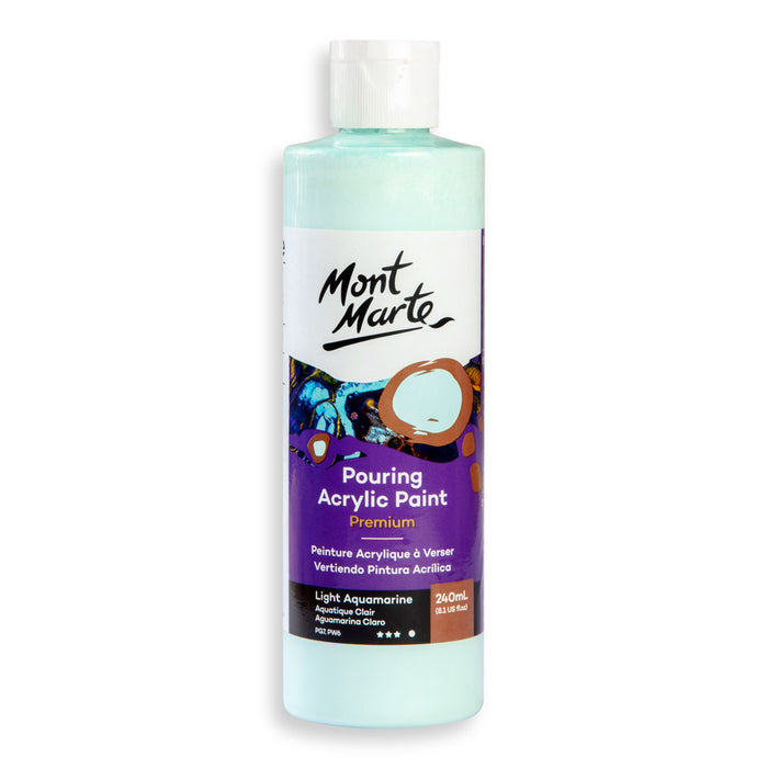 Pouring Acrylic Paint Premium 240ml - Light Aquamarine
