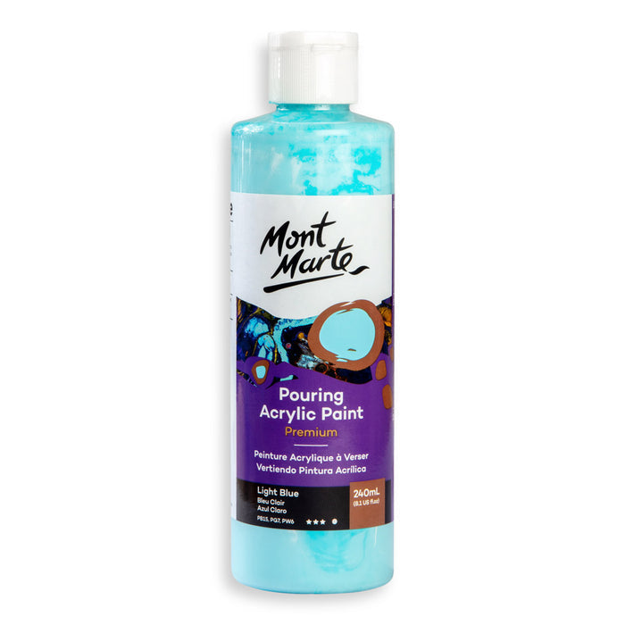 Pouring Acrylic Paint Premium 240ml - Light Blue