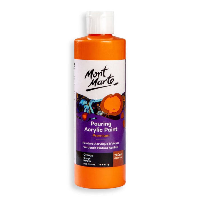 Pouring Acrylic Paint Premium 240ml - Orange