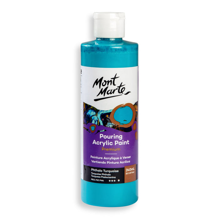 Pouring Acrylic Paint Premium 240ml - Phthalo Turquoise