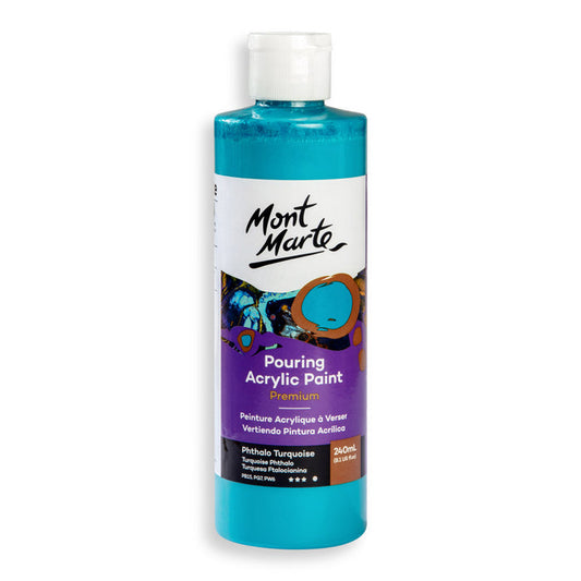 Pouring Acrylic Paint Premium 240ml - Phthalo Turquoise