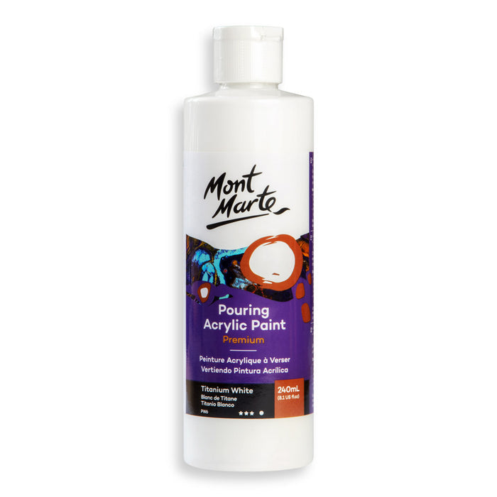 Pouring Acrylic Paint Premium 240ml - Titanium White