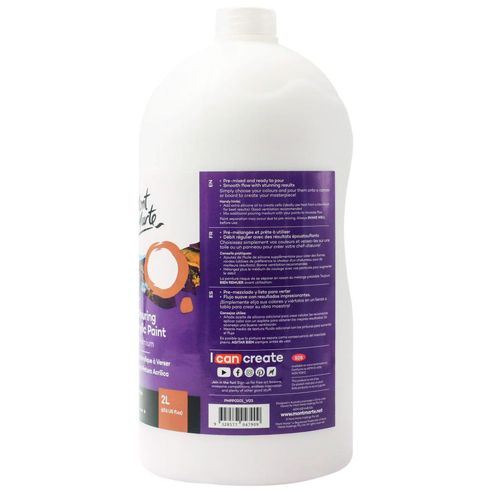 Pouring Acrylic Paint Premium 2L Bottle - Titanium White