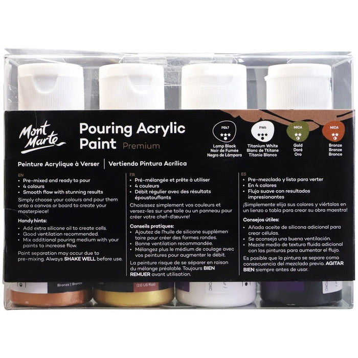 Pouring Acrylic Paint Set Premium 4pc x 60ml - Celestial
