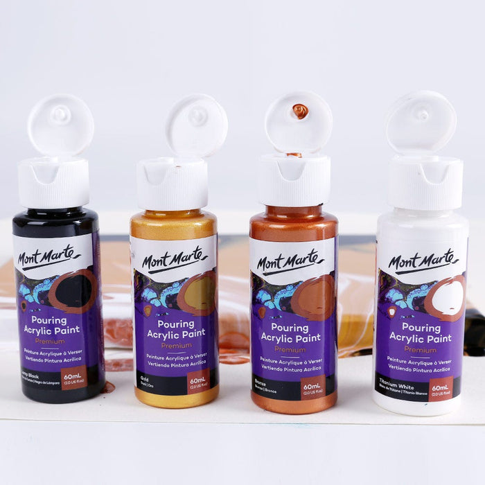 Pouring Acrylic Paint Set Premium 4pc x 60ml - Celestial