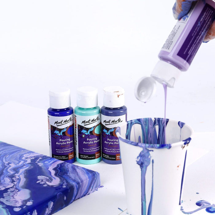 Pouring Acrylic Paint Set Premium 4pc x 60ml - Ethereal