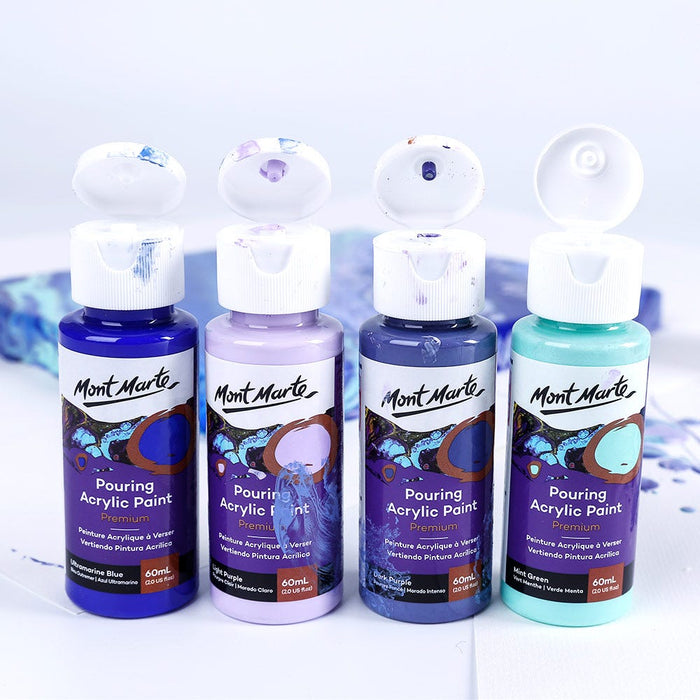 Pouring Acrylic Paint Set Premium 4pc x 60ml - Ethereal
