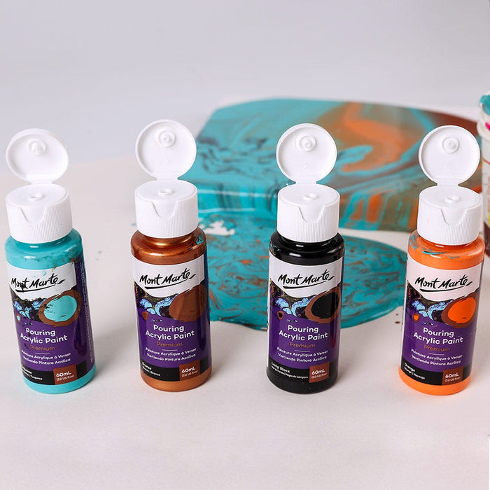 Pouring Acrylic Paint Set Premium 4pc x 60ml - Symphony