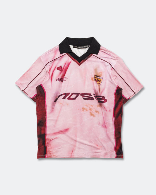 Printed Football Jersey T-Shirt - Pink