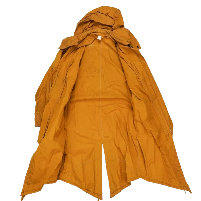 Production Made Yellow Canvas Parka with Hood - Large, Item 5 - Film Production Used - Parkas