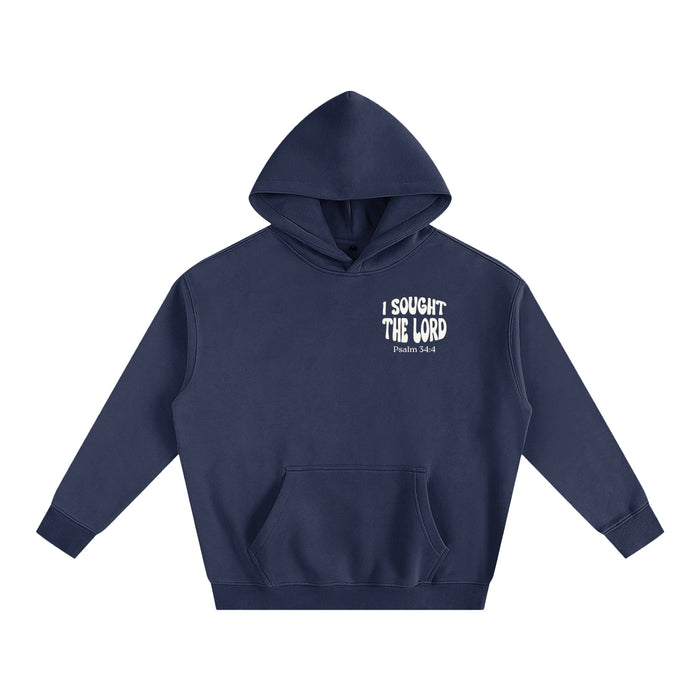 Psalm 34:4 Hoodie Navy front