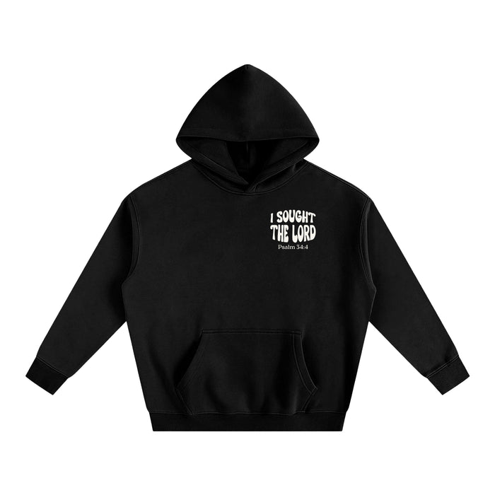 Psalm 34:4 Hoodie Black front
