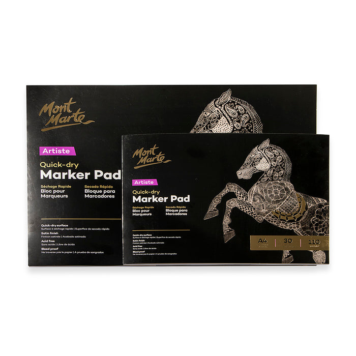 Quick Dry Marker Pad Artiste A4 30 Sheets 110gsm