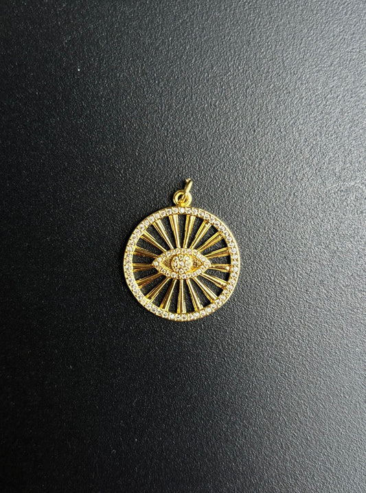 Radiant evil eye charm