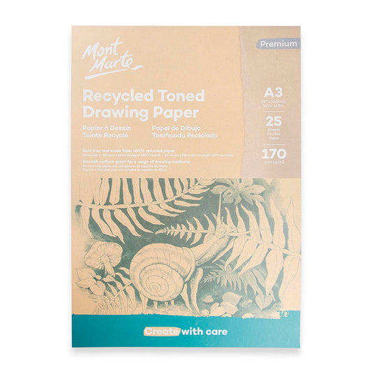 Recycled Toned Drawing Paper A3 25 Sheets 170gsm