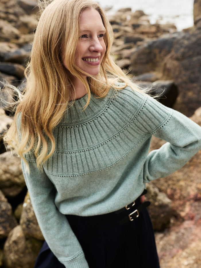 Rib Stitch Yoke Jumper