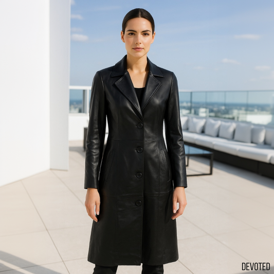 Rose Long Coat Nappa Leather