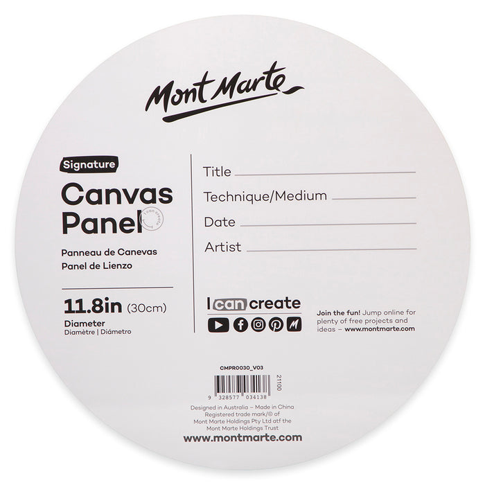 Round Canvas Panel Signature 30cm 2 Piece (11.8in)