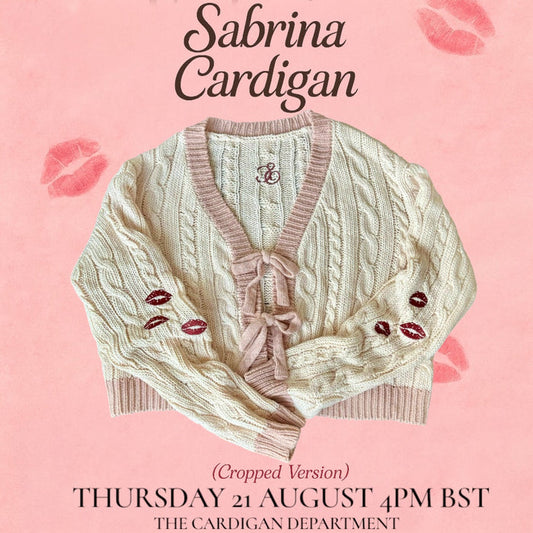 Sabrina: Pink Bow Cardigan (cropped version)