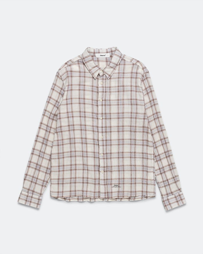 Seersucker Plaid Shirt - Brown/Blue