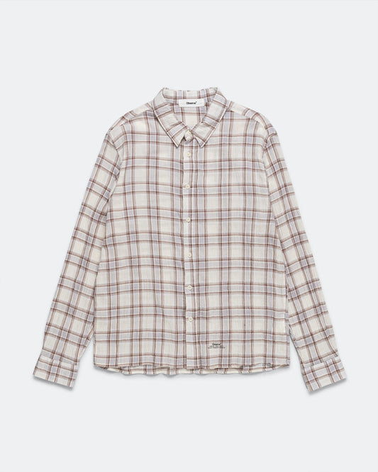 Seersucker Plaid Shirt - Brown/Blue