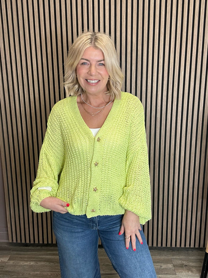Seren Knitted Cardigan (Seafoam Mint)