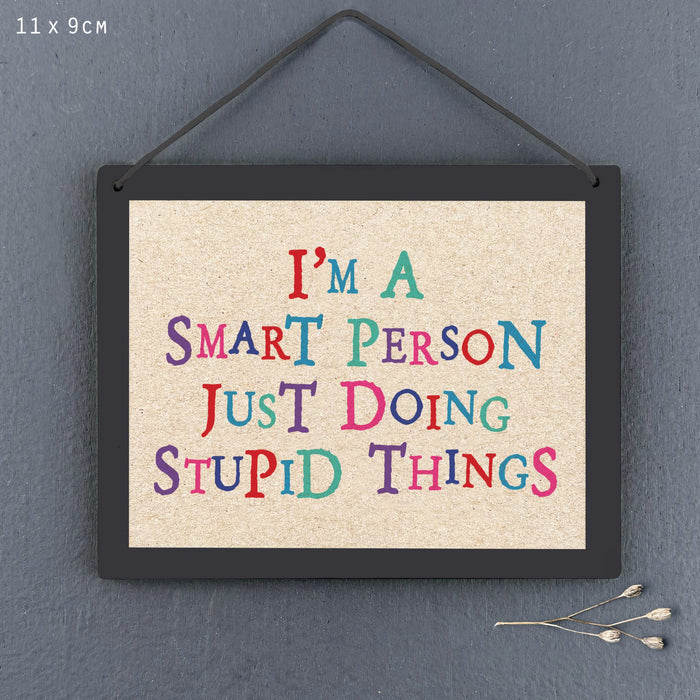 Sign - Smart Person Just Doing Stupid Things