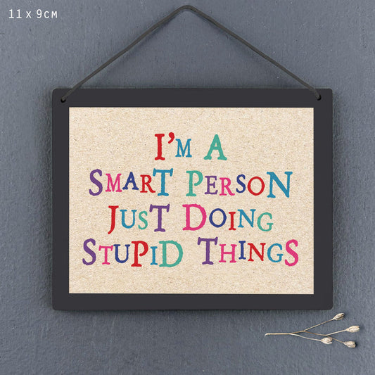 Sign - Smart Person Just Doing Stupid Things