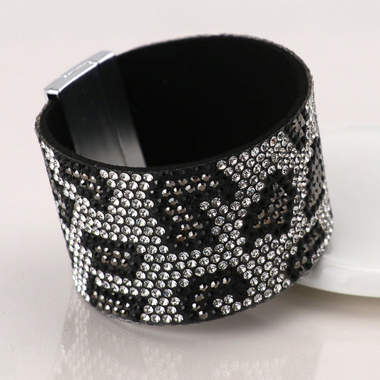 Silver Mix Animal Print Cuff