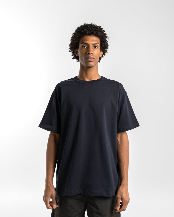 Simon Organic Arch Print T-Shirt - Dark Navy