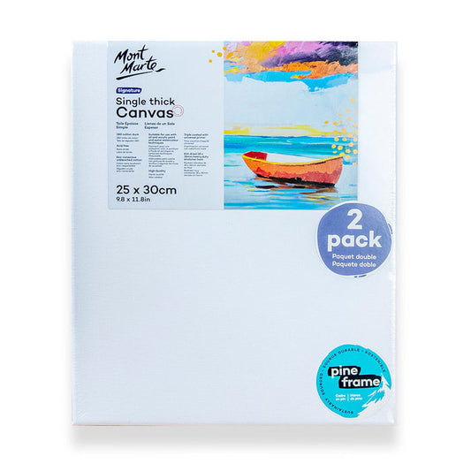 Single Thick Canvas Signature 25 x 30cm (9.8 x 11.8in) 2 Pack