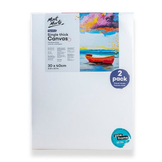 Single Thick Canvas Signature 30 x 40cm (11.8 x 15.7in) 2 Pack