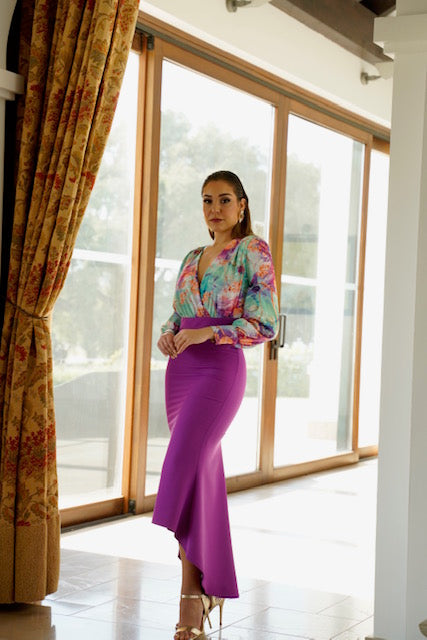 SINZE HIGH LOW DRESS (MULTI)