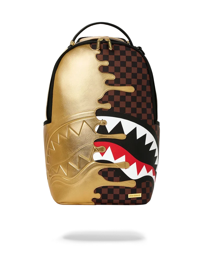 Sprayground - Sharks In Paris Gold Drip DLXSV Backpack