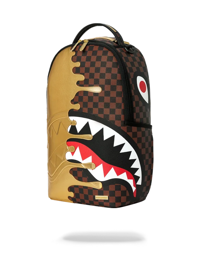 Sprayground - Sharks In Paris Gold Drip DLXSV Backpack