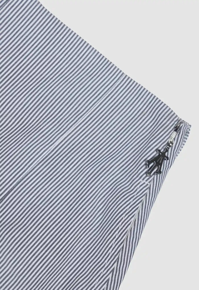 Striped Pleated Skirt