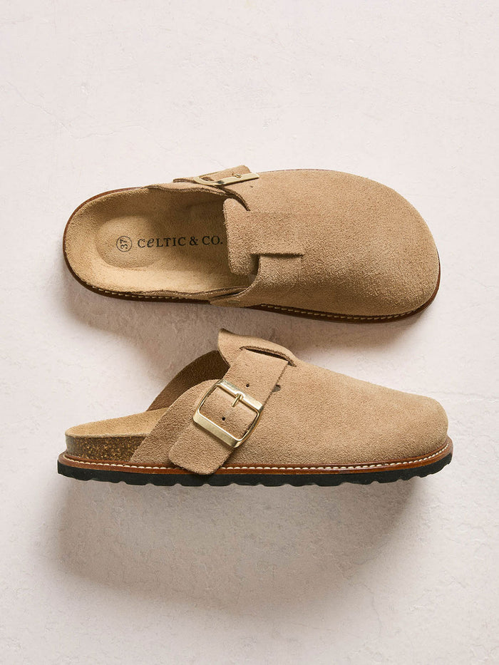 Suede Welt Detail Clogs