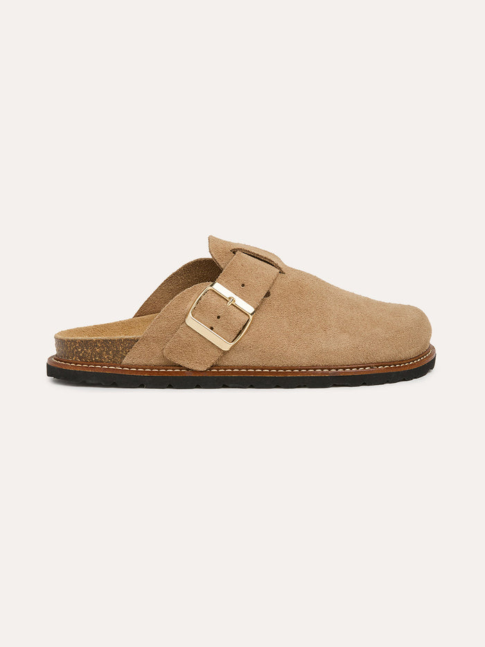 Suede Welt Detail Clogs