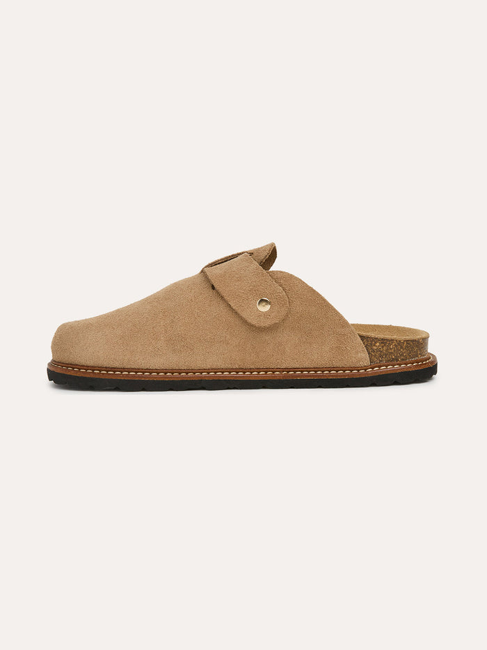 Suede Welt Detail Clogs