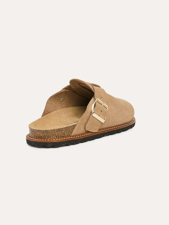 Suede Welt Detail Clogs