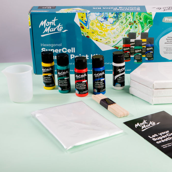 SuperCell Pouring Paint Kit Premium 23pc