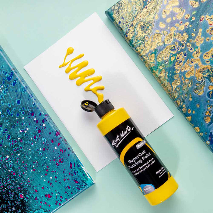 SuperCell Pouring Paint Premium 240ml - Bright Yellow