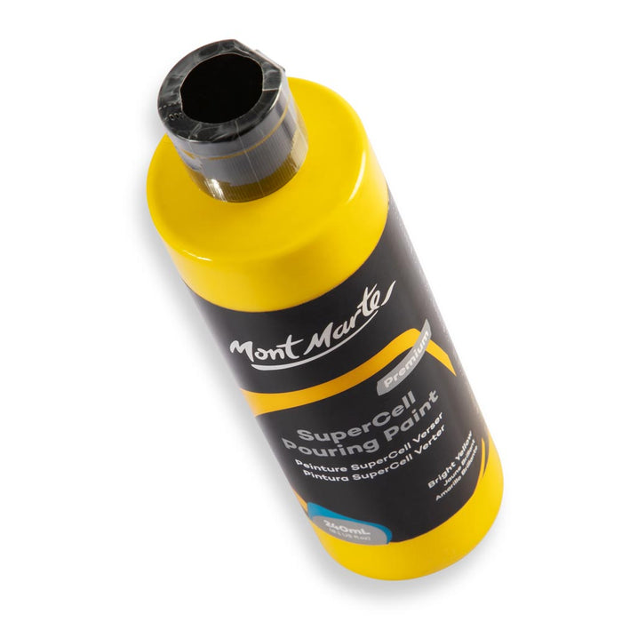 SuperCell Pouring Paint Premium 240ml - Bright Yellow