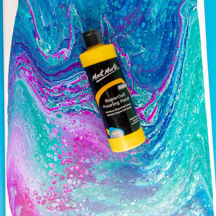 SuperCell Pouring Paint Premium 240ml - Bright Yellow