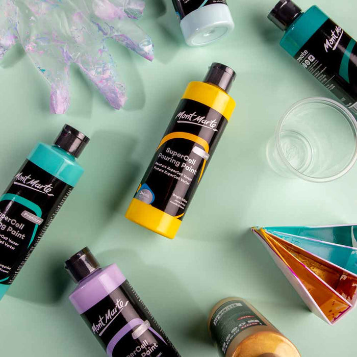 SuperCell Pouring Paint Premium 240ml - Bright Yellow
